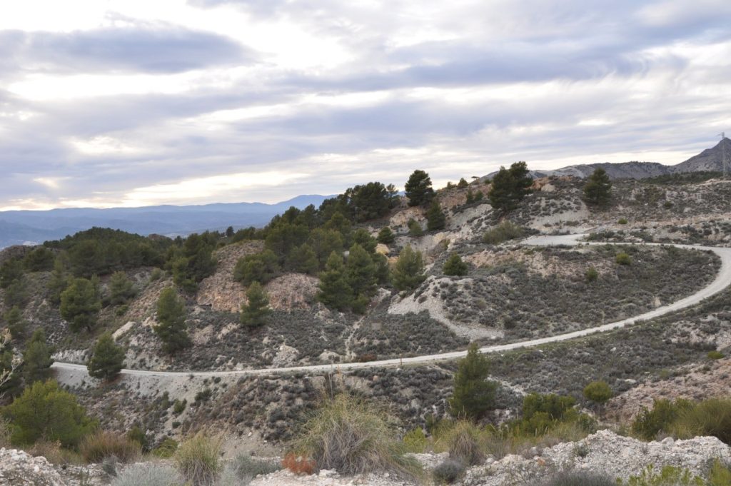 Cerro de la Cruz desde la entrada a la mina el Pinato, vista general actualmente. (Foto del autor)